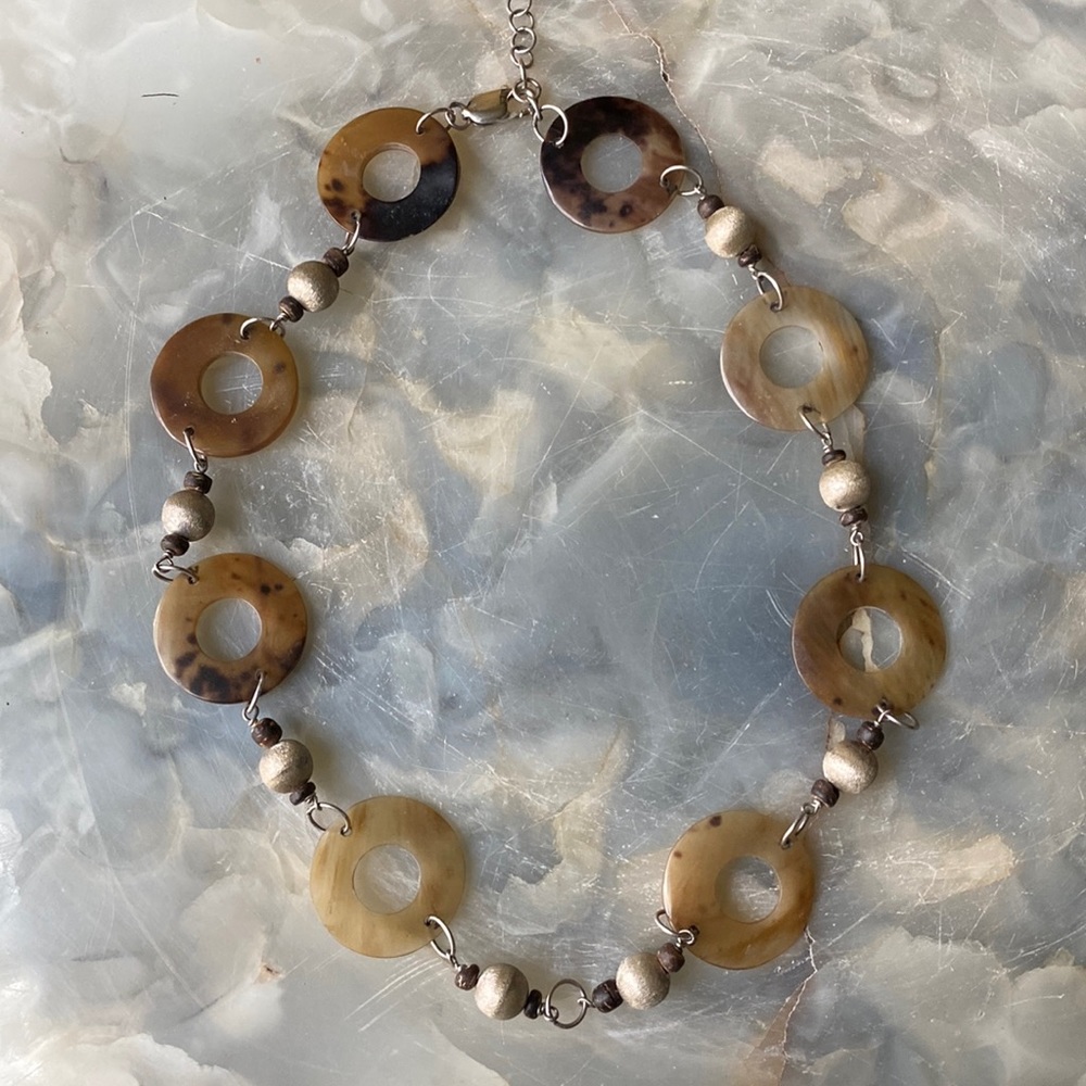 Sterling Silver Tortoise Shell Necklace